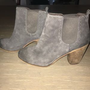 Grey ankle booties
